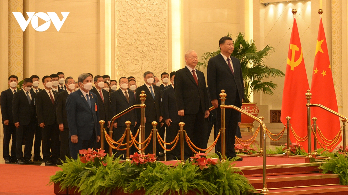 Lễ đón trọng thể Tổng Bí thư Nguyễn Phú Trọng thăm chính thức Trung Quốc